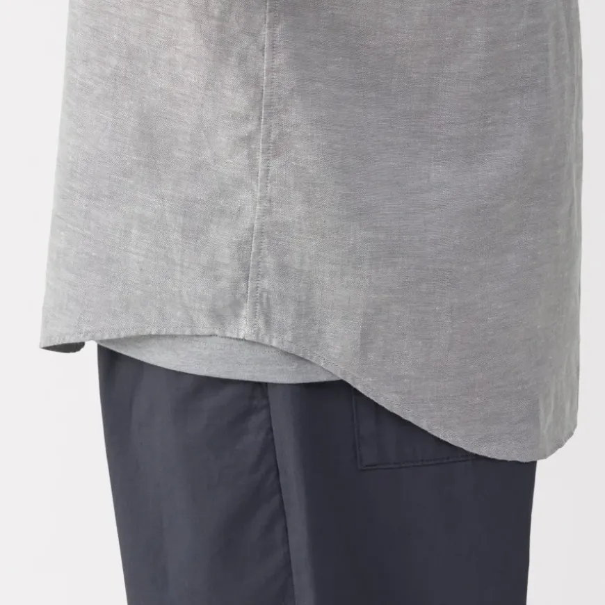 Men's Washed Linen Short Sleeve Shirt