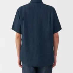 Men's Washed Linen Short Sleeve Shirt