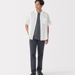 Men's Washed Linen Short Sleeve Shirt