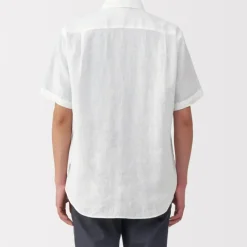 Men's Washed Linen Short Sleeve Shirt