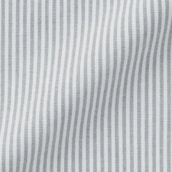 Men's Washed Oxford Button Down Long Sleeve Striped Shirt