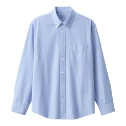 Men's Washed Oxford Button Down Long Sleeve Shirt