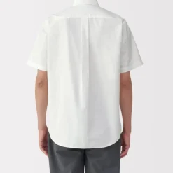 Men's Washed Oxford Button Down Short Sleeve Shirt