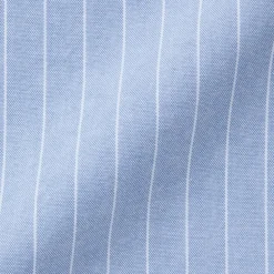 Men's Washed Oxford Stand Collar Long Sleeve Striped Shirt
