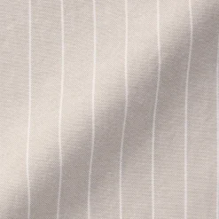 Men's Washed Oxford Stand Collar Long Sleeve Striped Shirt