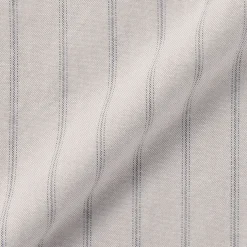 Men's Washed Oxford Stand Collar Long Sleeve Striped Shirt