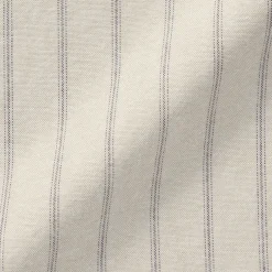 Men's Washed Oxford Stand Collar Long Sleeve Striped Shirt