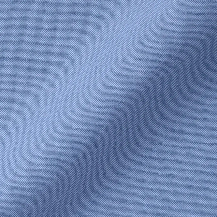 Men's Washed Oxford Stand Collar Long Sleeve Shirt