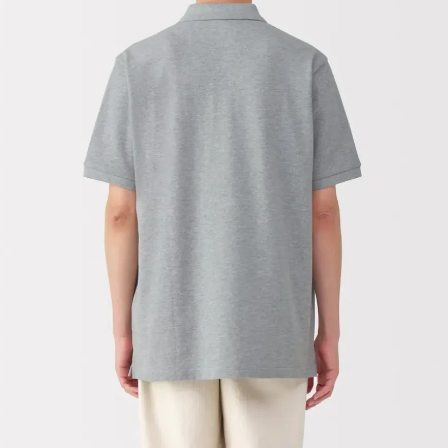 Men's Washed Pique Short Sleeve Polo Shirt