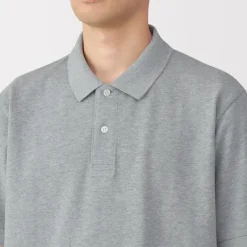 Men's Washed Pique Short Sleeve Polo Shirt