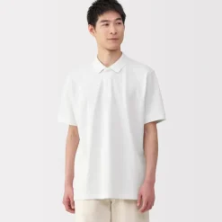 Men's Washed Pique Short Sleeve Polo Shirt