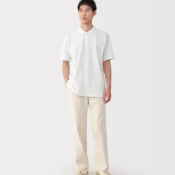 Men's Washed Pique Short Sleeve Polo Shirt