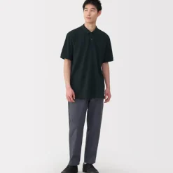 Men's Washed Pique Short Sleeve Polo Shirt