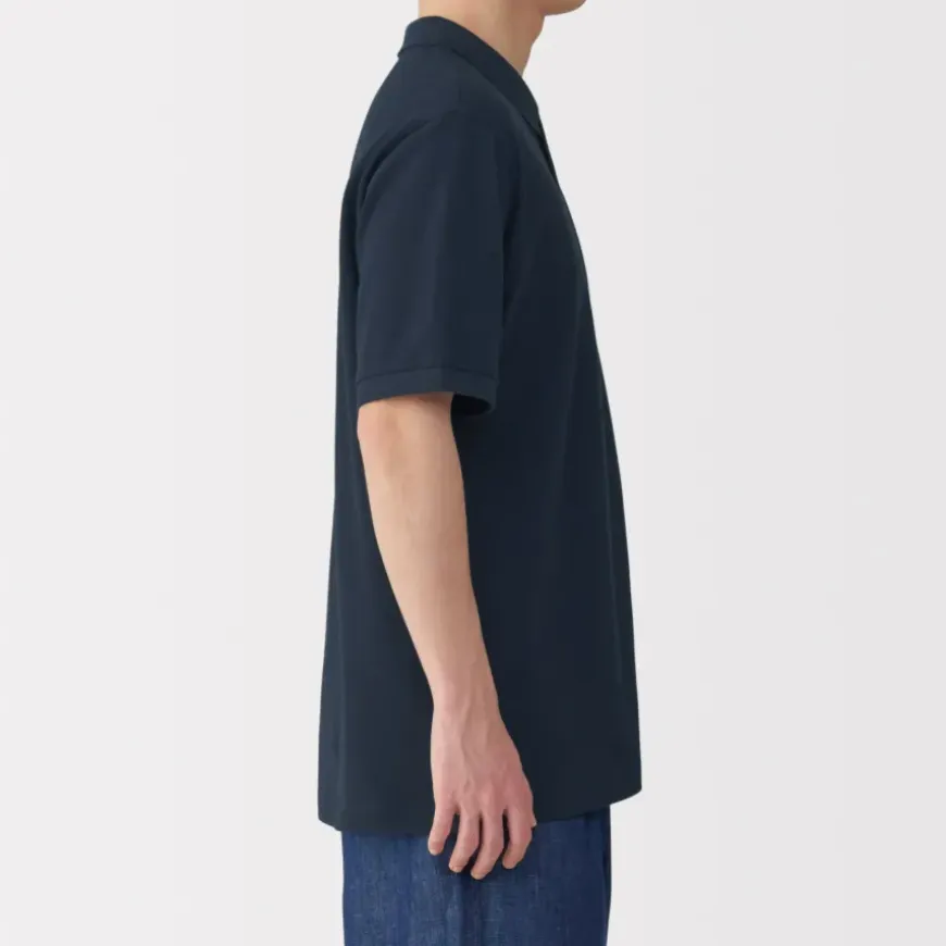 Men's Washed Pique Short Sleeve Polo Shirt