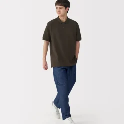 Men's Washed Pique Short Sleeve Polo Shirt