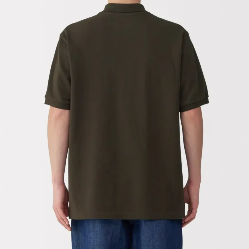 Men's Washed Pique Short Sleeve Polo Shirt