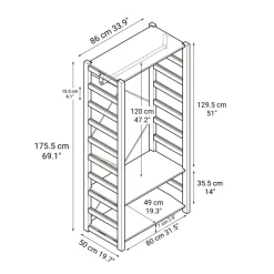 Pine Shelf Unit - Wardrobe