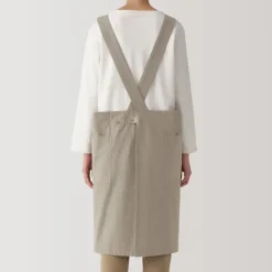 Plain Weave Cotton Shoulder Strap Apron - L-XL