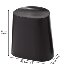 Polypropylene Stackable Stool Dark Gray