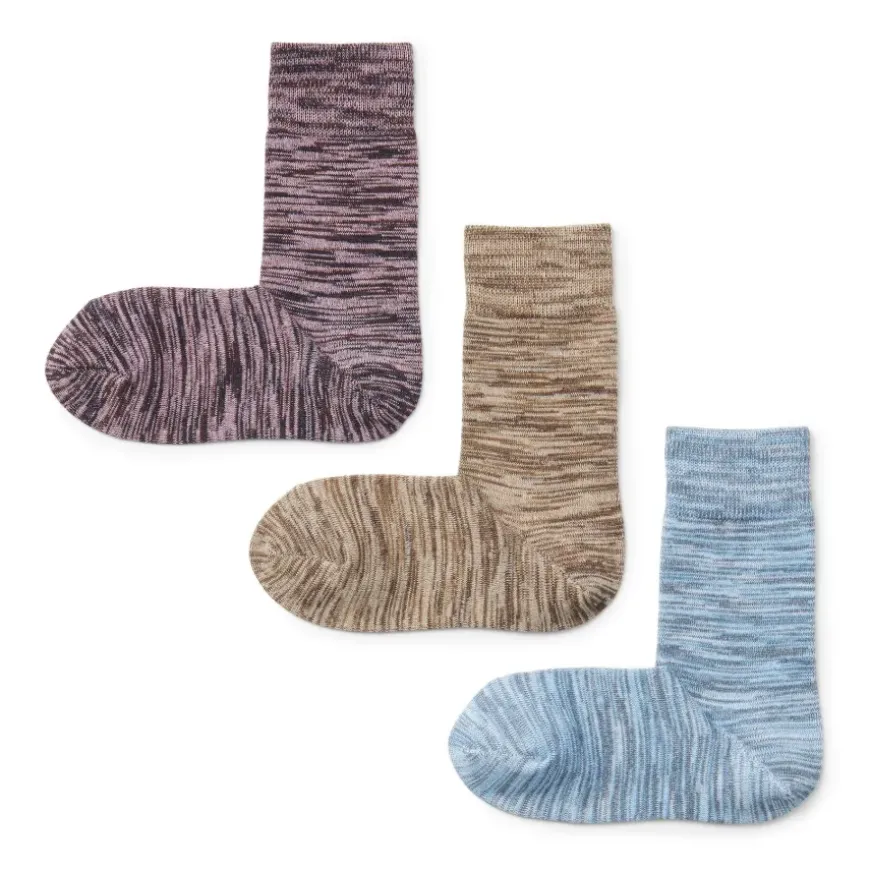 Right Angle Excess Yarn 3 Pair Socks