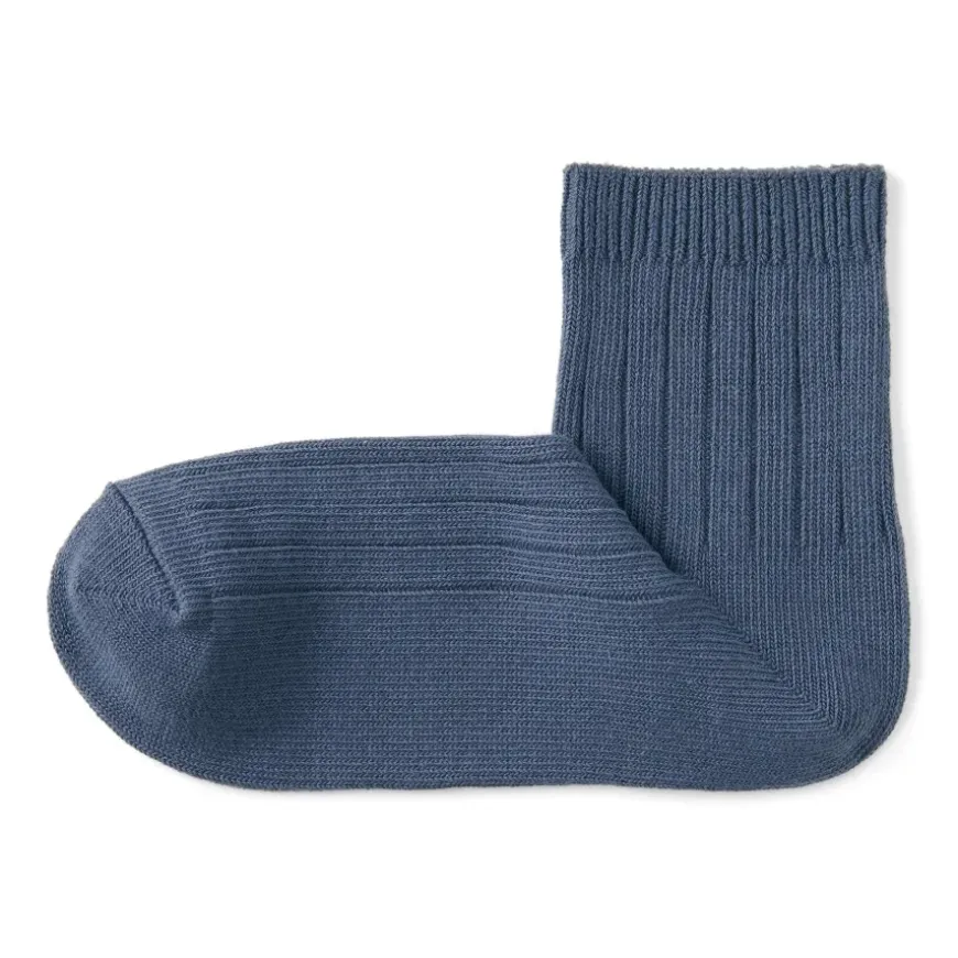 Right Angle Loose Top Ribbed Short Socks