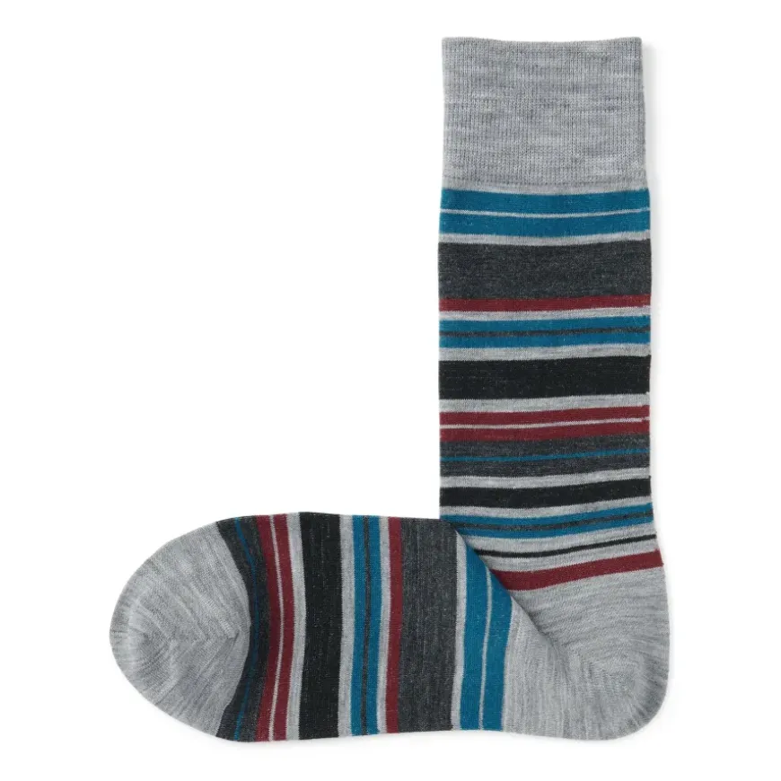 Right Angle Lustrous Wool Mix Thin Socks