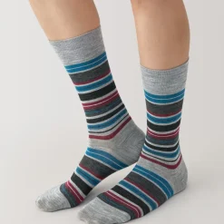 Right Angle Lustrous Wool Mix Thin Socks