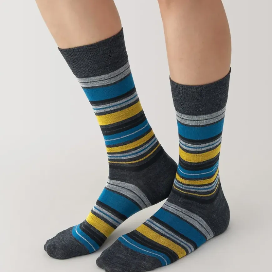 Right Angle Lustrous Wool Mix Thin Socks
