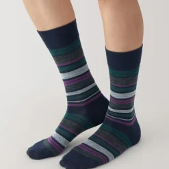 Right Angle Lustrous Wool Mix Thin Socks