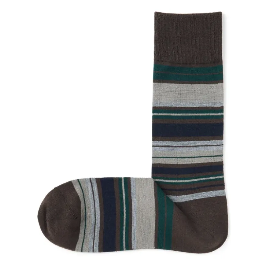Right Angle Lustrous Wool Mix Thin Socks