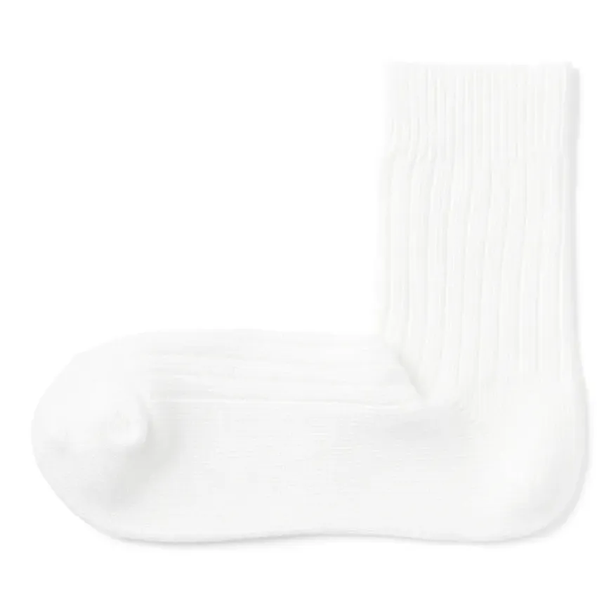 Right Angle Ribbed Thick Short Socks