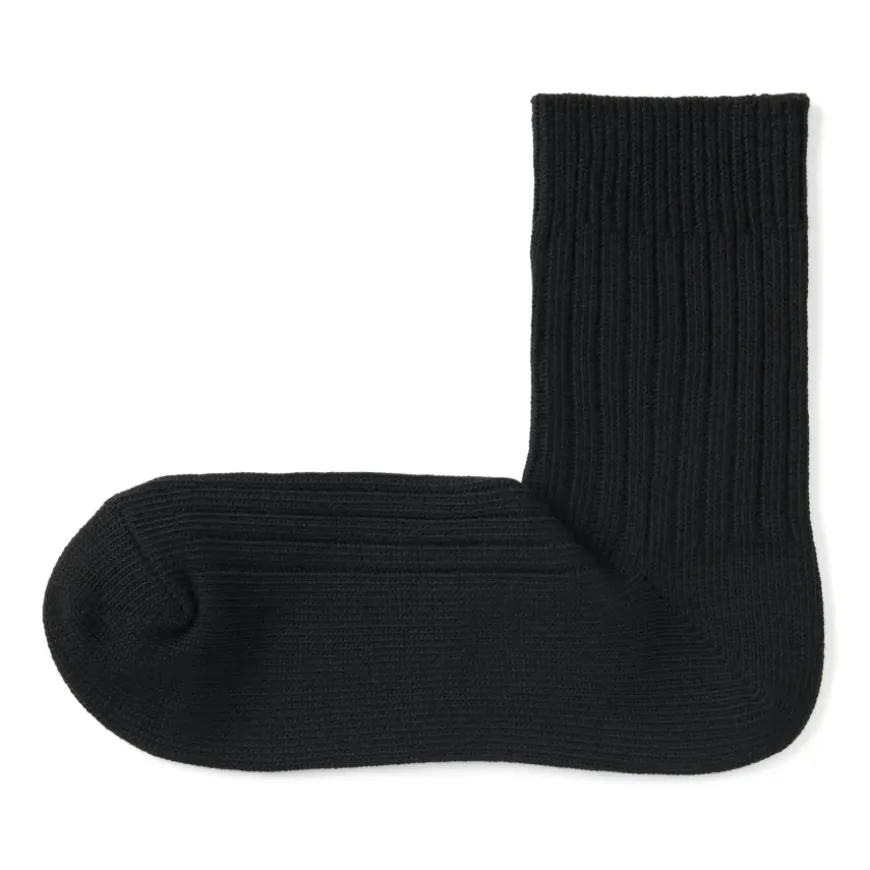 Right Angle Ribbed Thick Short Socks