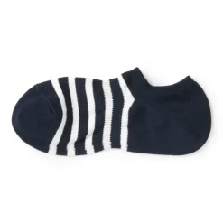 Right Angle Striped Sneaker Socks