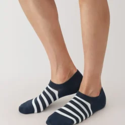 Right Angle Striped Sneaker Socks