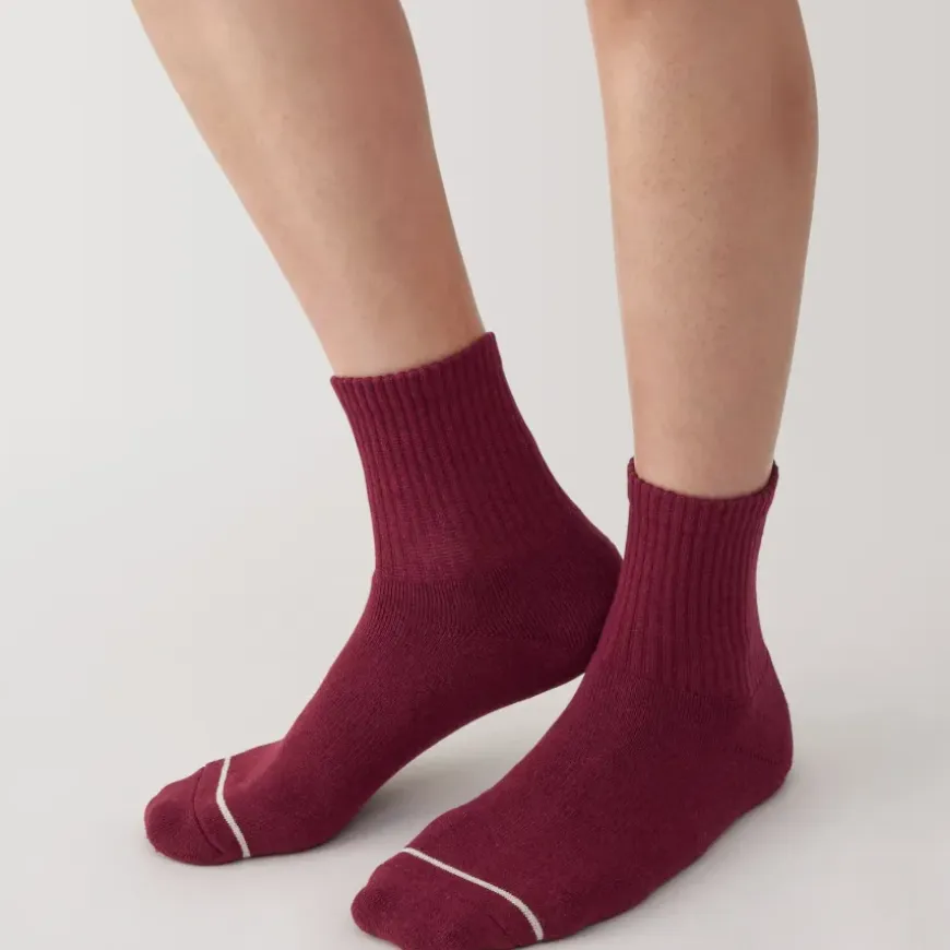 Right Angle Warm Cotton Blend Thick Short Socks