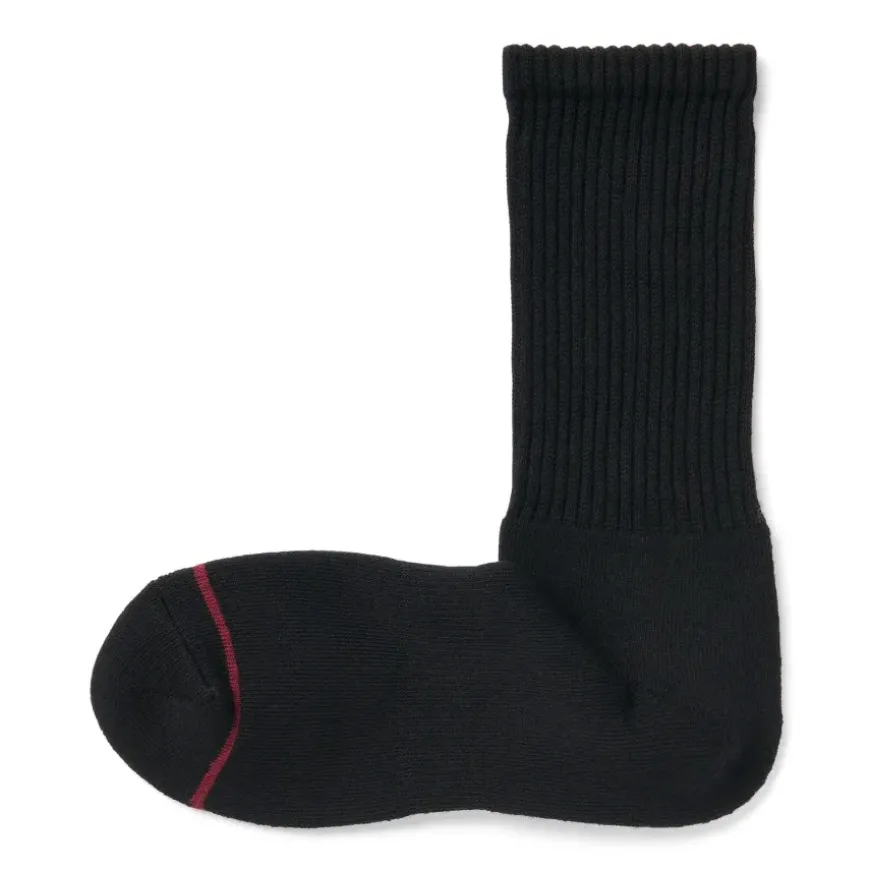 Right Angle Warm Cotton Blend Thick Crew Socks