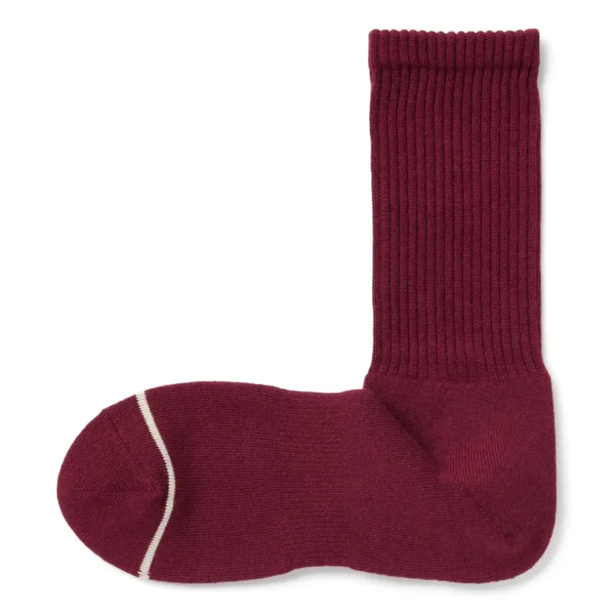 Right Angle Warm Cotton Blend Thick Crew Socks