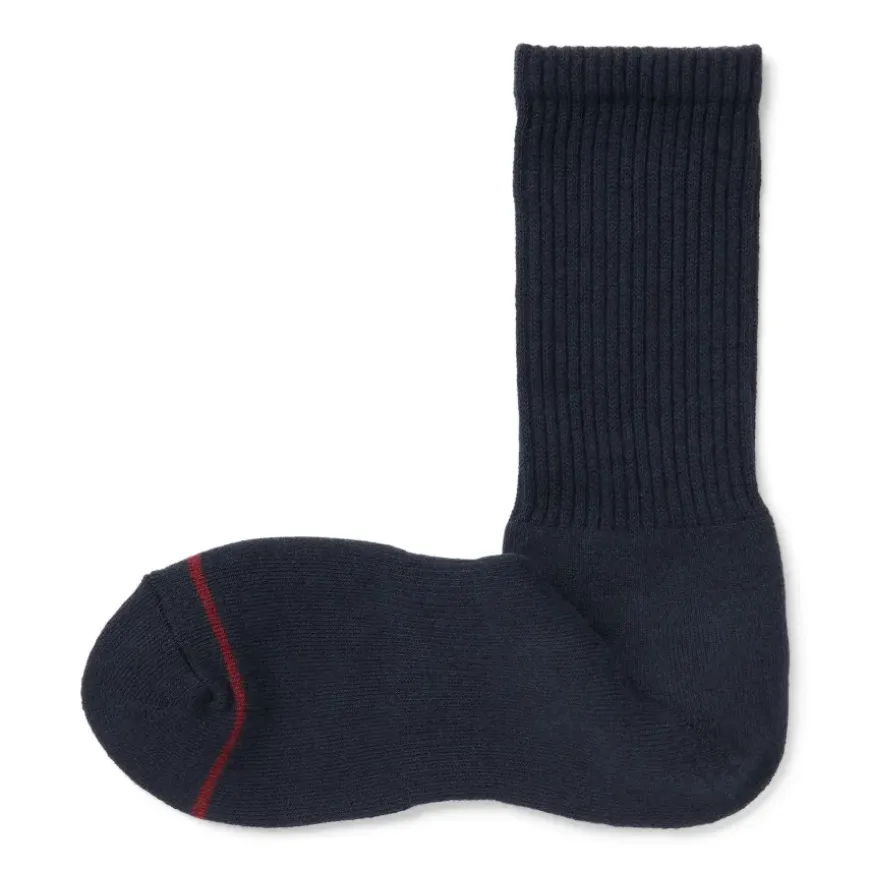 Right Angle Warm Cotton Blend Thick Crew Socks