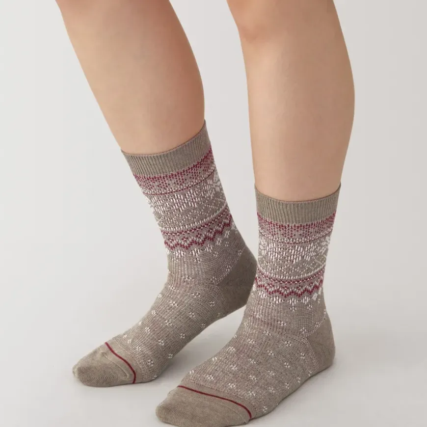 Right Angle Warm Pattern Socks