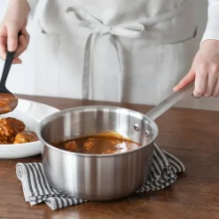 Stainless Aluminium 3-Layer Steel Saucepan 2.1 Qt