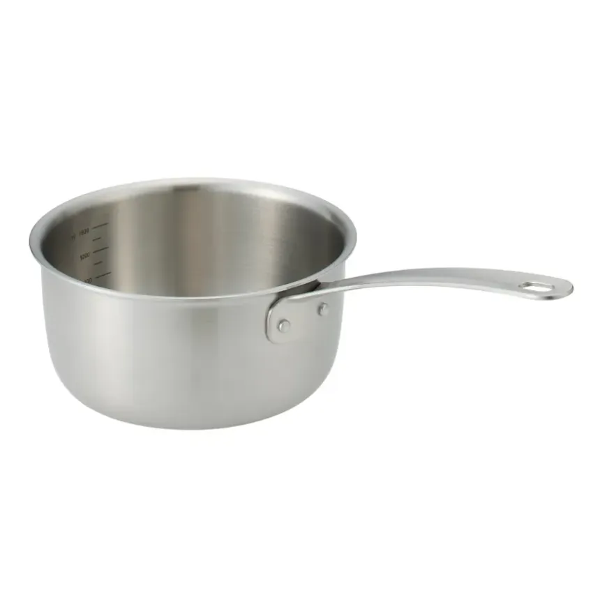 Stainless Aluminium 3-Layer Steel Saucepan 2.1 Qt