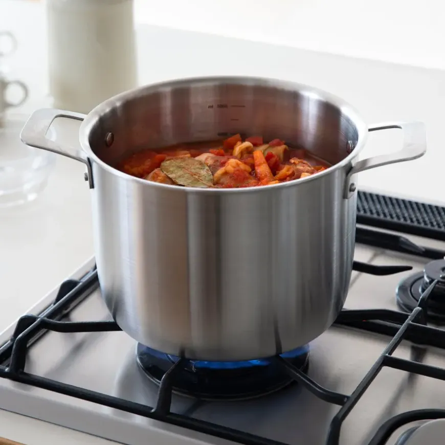 Stainless Aluminium 3-Layer Steel Saucepot 6.3 Qt