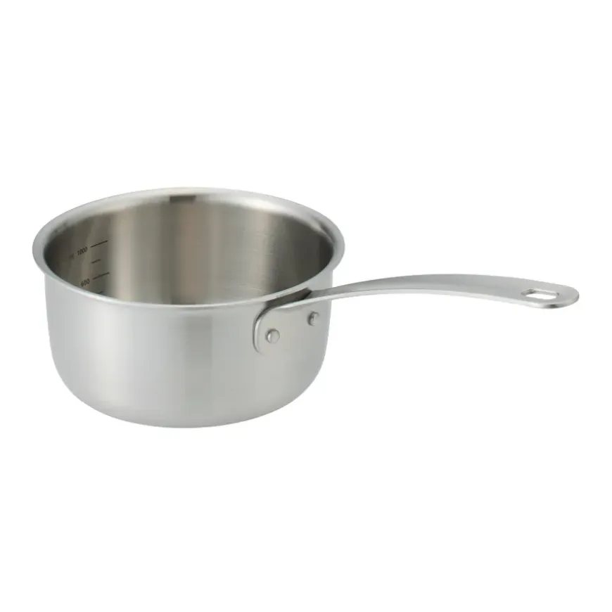 Stainless Aluminium 3-Layer Steel Saucepan 1.6 Qt