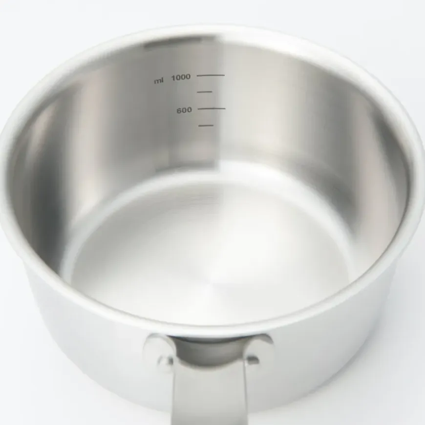 Stainless Aluminium 3-Layer Steel Saucepan 1.6 Qt