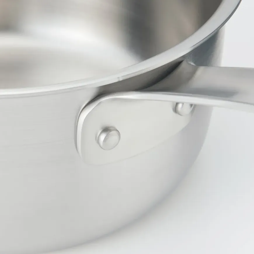Stainless Aluminium 3-Layer Steel Saucepan 1.6 Qt