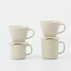 Stoneware Coffee Dripper - Gray Beige