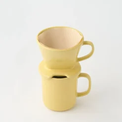 Stoneware Coffee Dripper - Light Yellow