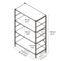 SUS Shelving Unit - Light Gray - Wide - Medium