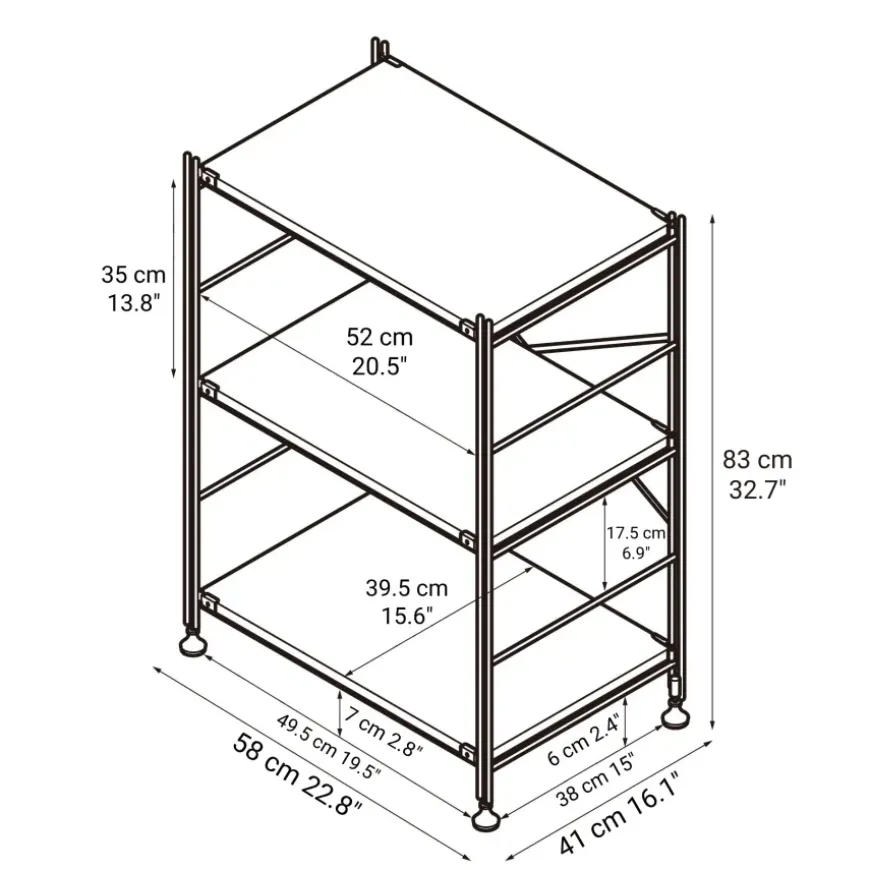 SUS Shelving Unit - Oak - Regular - Small