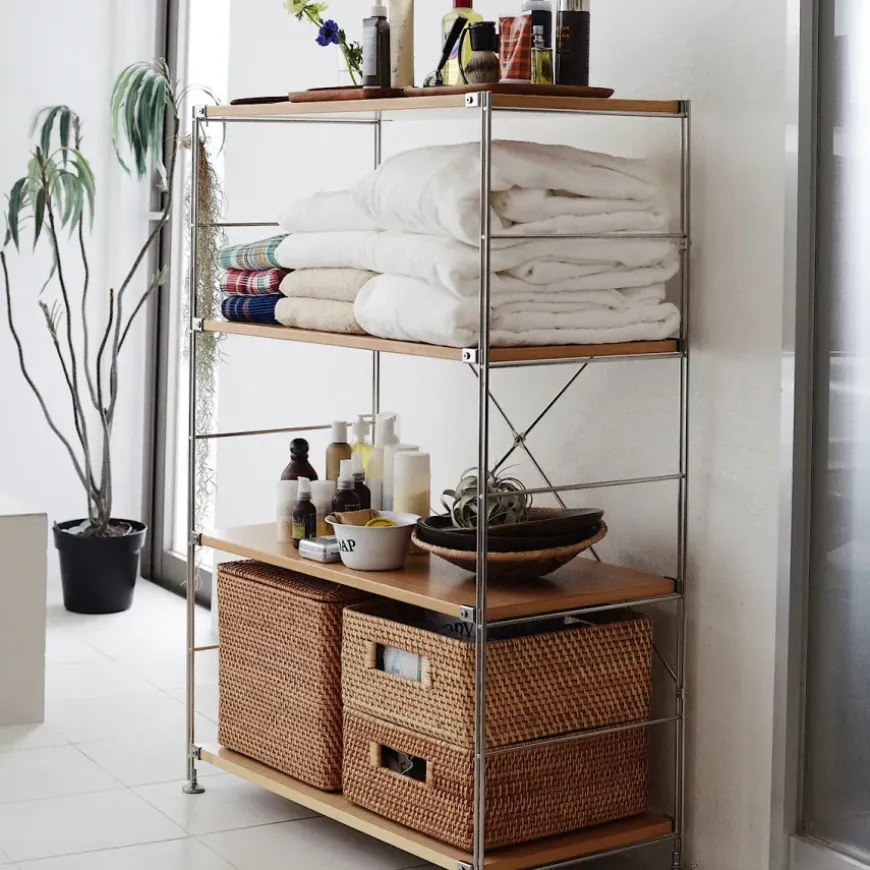 SUS Shelving Unit - Oak - Wide - Medium